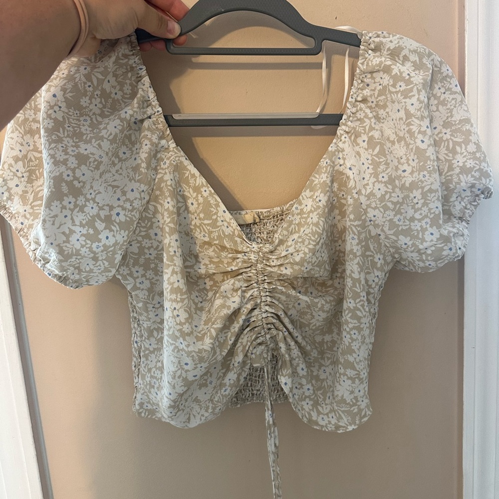 Tie front crop top